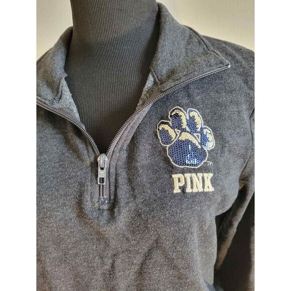 Pitt Pittsburgh Panthers Victoria Secret PINK Fleece Gray Sweater/pants Small - Picture 2 of 10